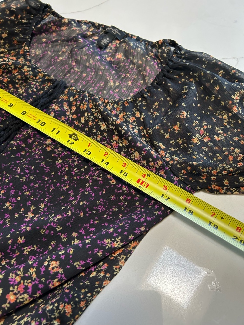 Jessica Simpson Sheer Black Floral Dress - Picture 9 of 11